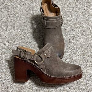 Born Brown Suede Mules